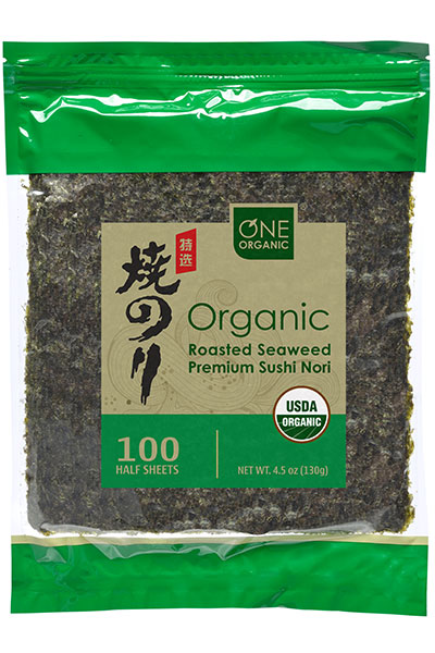 Organic Roasted Seaweed premium sushi nori 100 half sheets