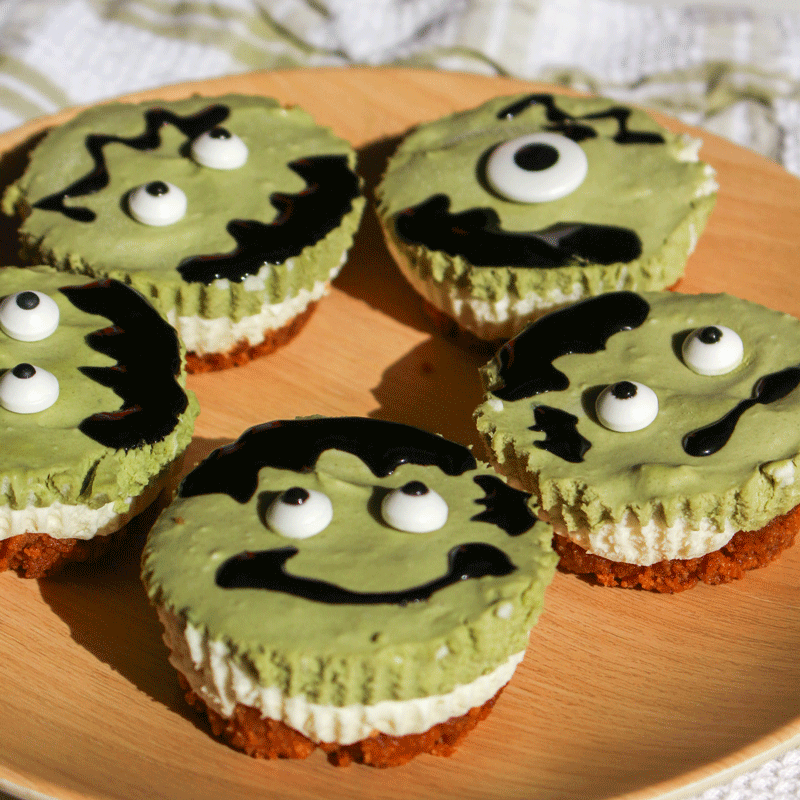 Frankenstein-Matcha-Cheesecake-Bites-13